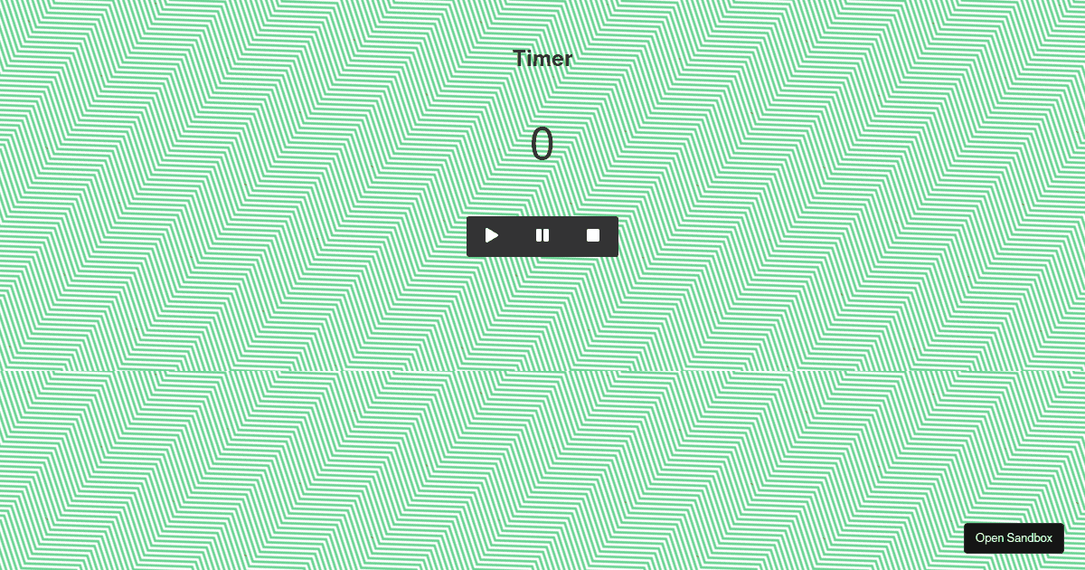 4. Timer (Play, Pause, Stop) Codesandbox