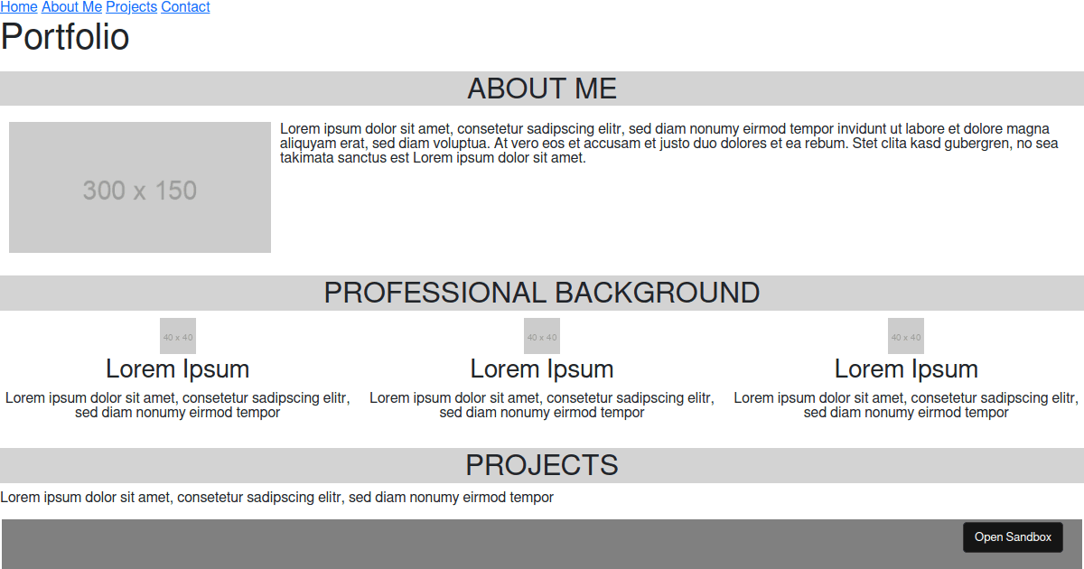 portfolio - Codesandbox