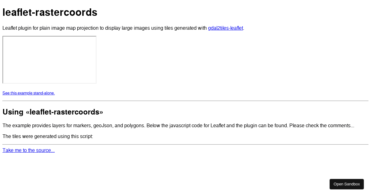 leaflet-rastercoords - Codesandbox