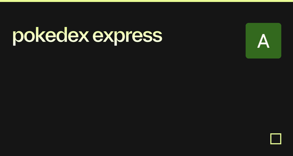 pokedex express - Codesandbox