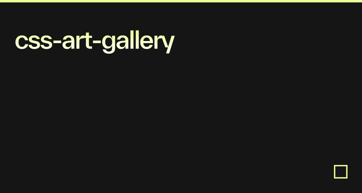 css-art-gallery - Codesandbox image.