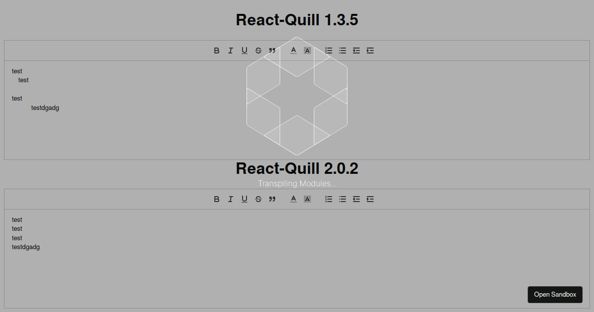 react-quill-preserve-whitespace (forked) - Codesandbox