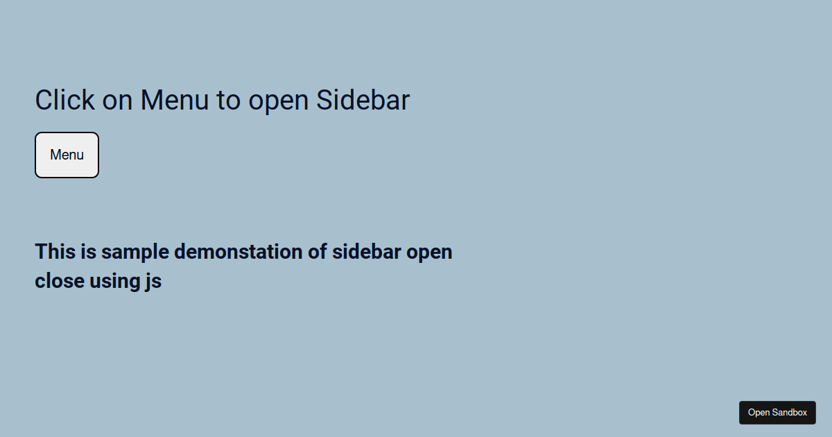 sidebar - Codesandbox