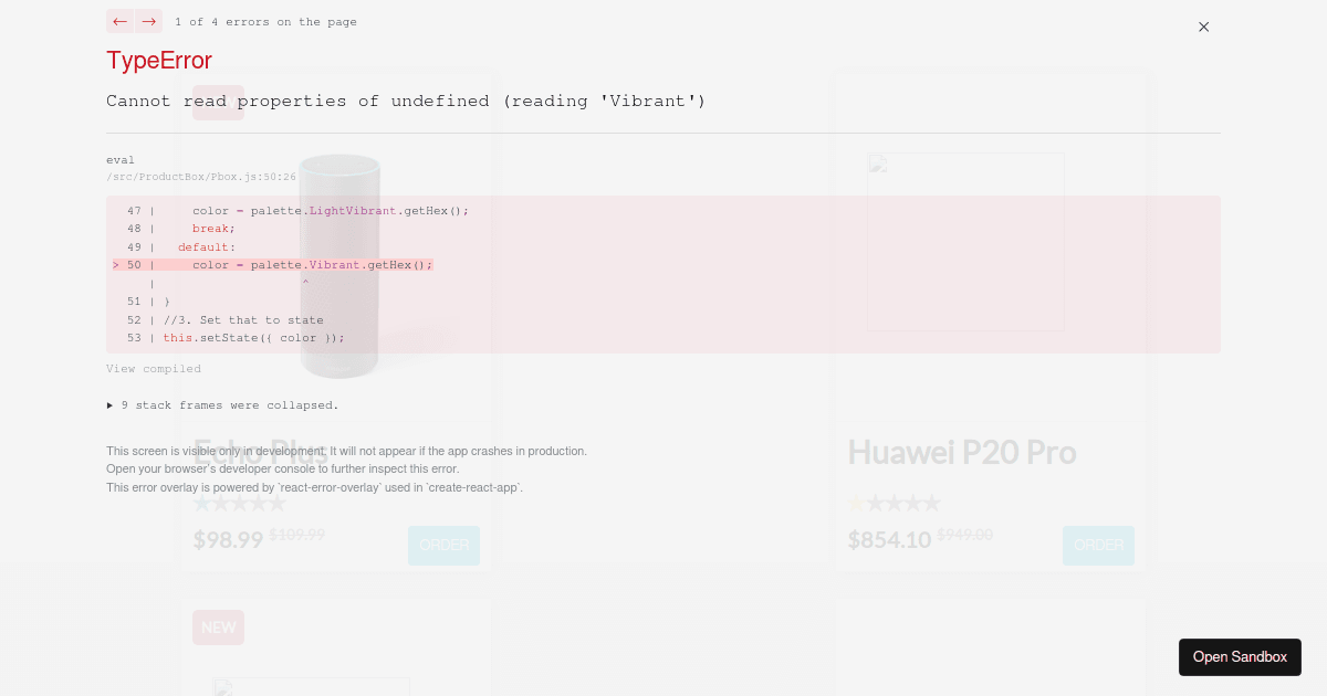 Product Card Three - Codesandbox