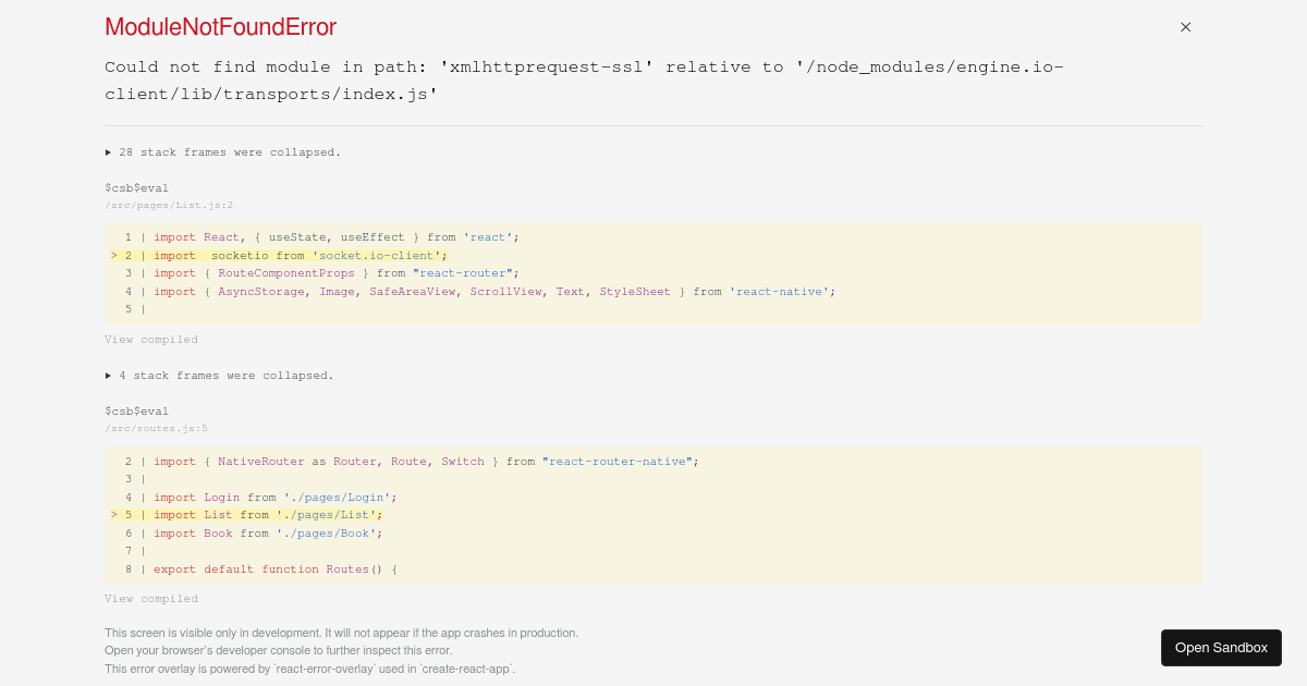 React Native Web - OmniStack Rocketseat - Codesandbox