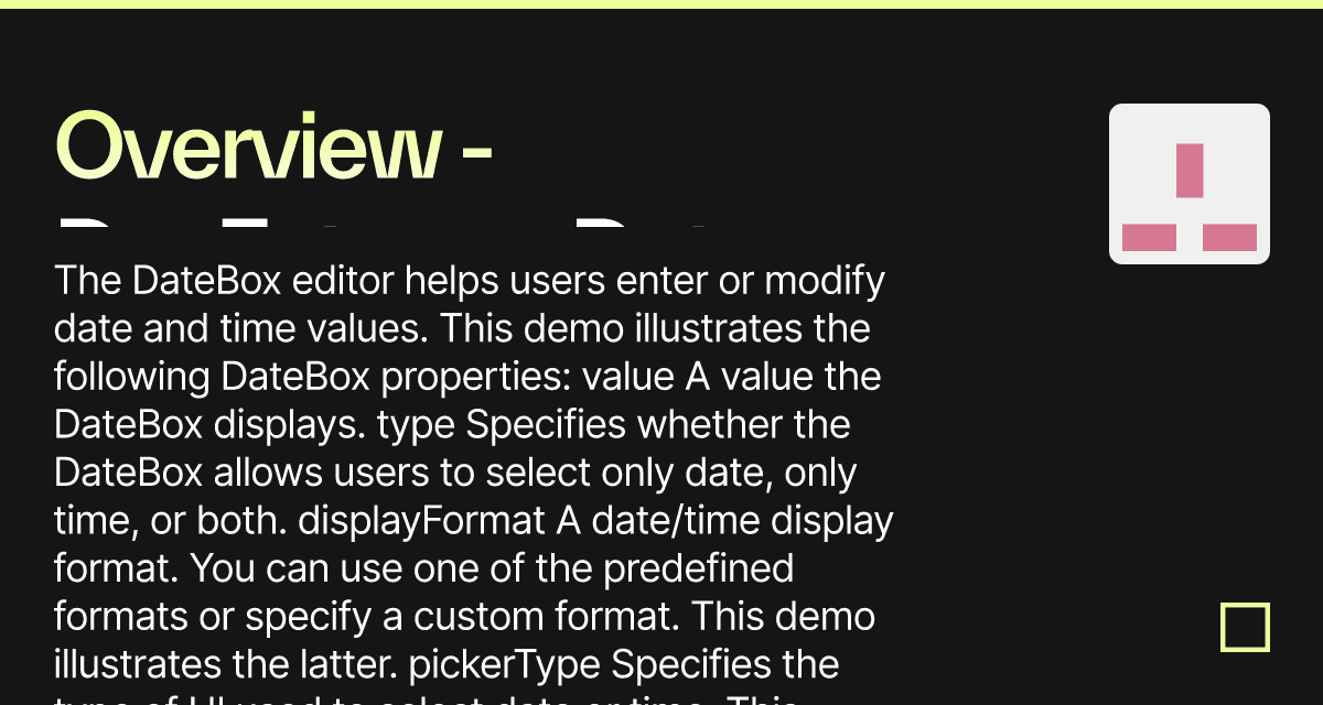 Overview - DevExtreme Date Box (forked) - Codesandbox