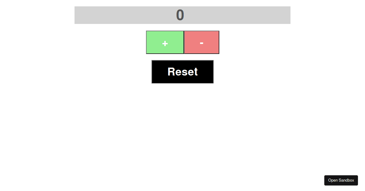 React Redux Hooks - simple increment/decrement - Codesandbox