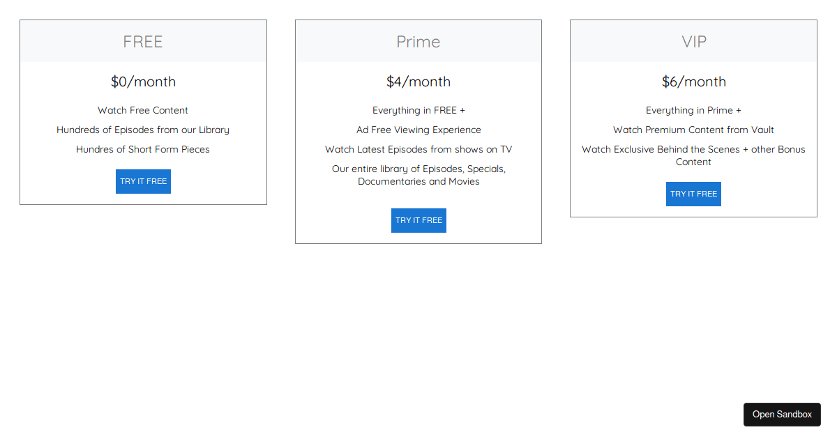 Pricing Plan - Codesandbox
