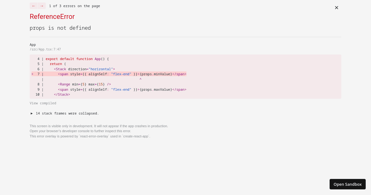Sliders - Codesandbox