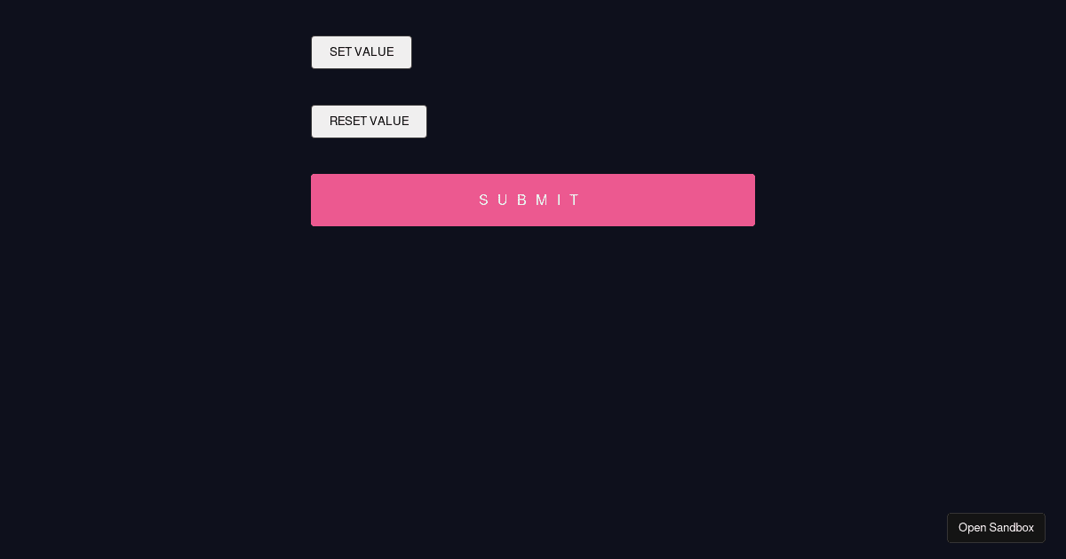 React Hook Form - useForm Template (forked) - Codesandbox