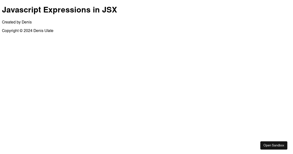 javascript-expressions-in-jsx-practice - Codesandbox