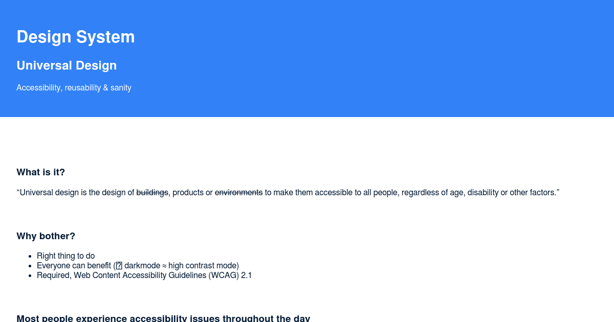 universal design - Codesandbox