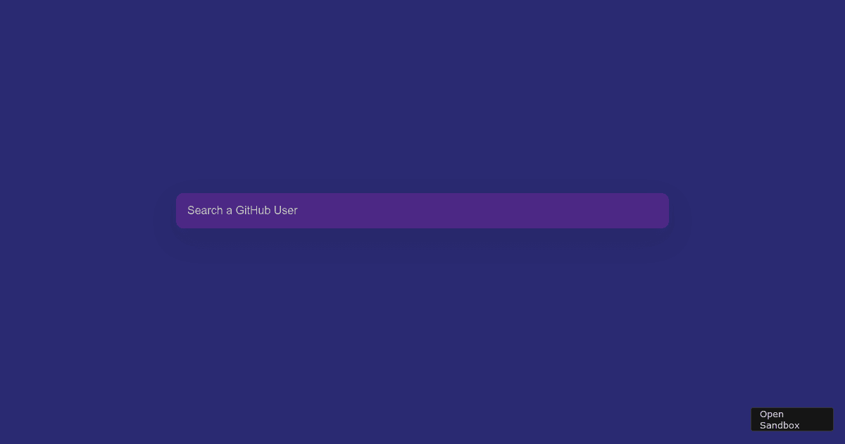 GitHub Profile Search App - Codesandbox