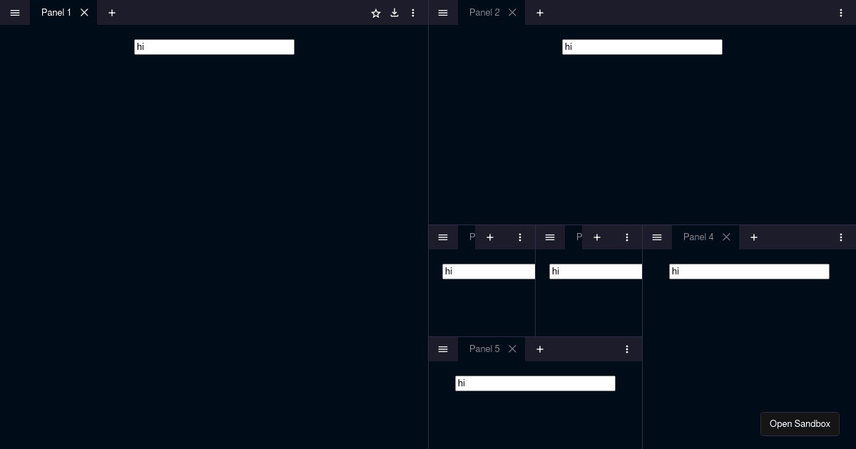 demo-dockview - Codesandbox
