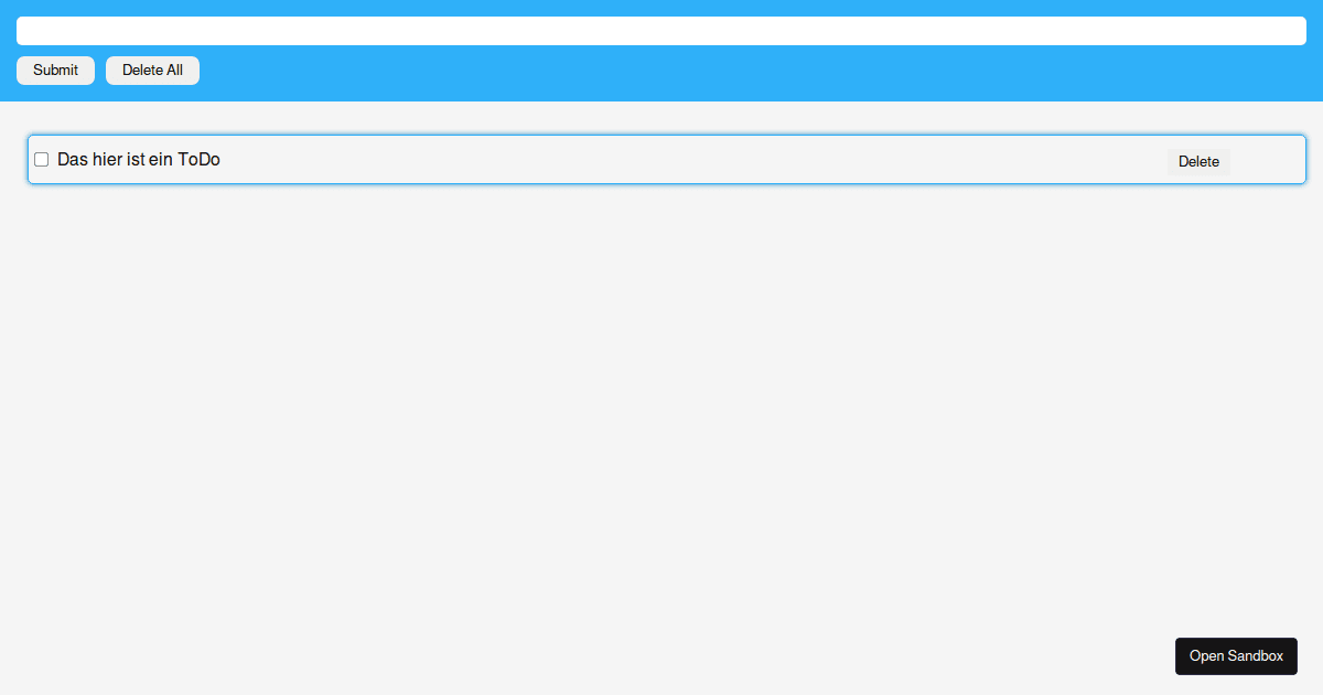 ToDo App Mikail (forked) - Codesandbox