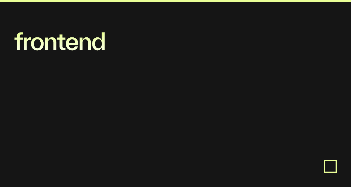 frontend - Codesandbox