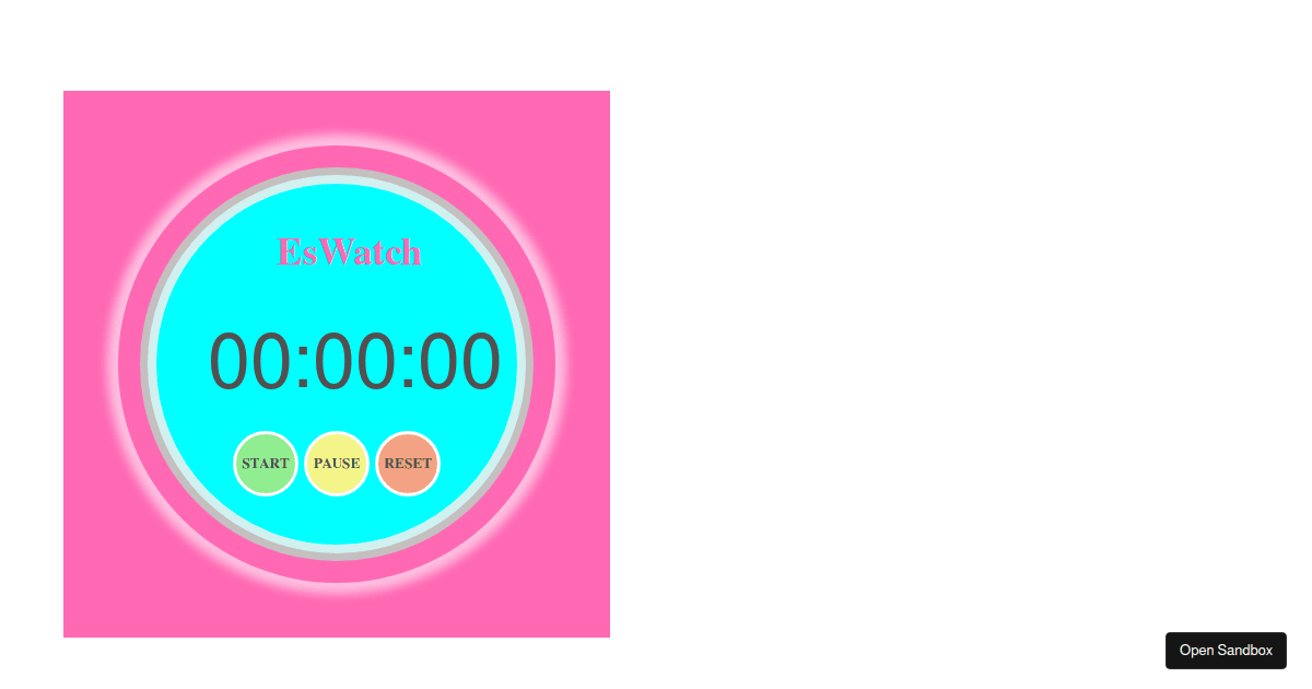 js Stopwatch Codesandbox