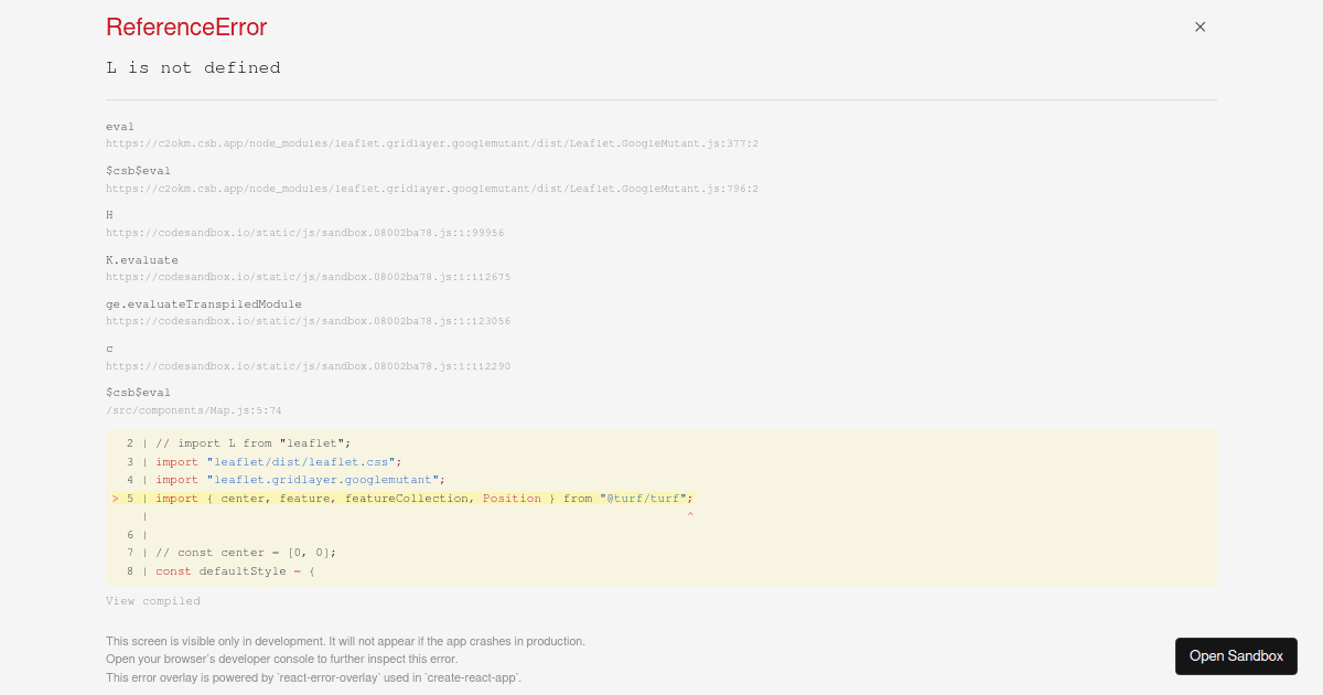 leaflet (forked) - Codesandbox