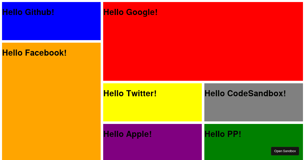 Grid Element - Codesandbox