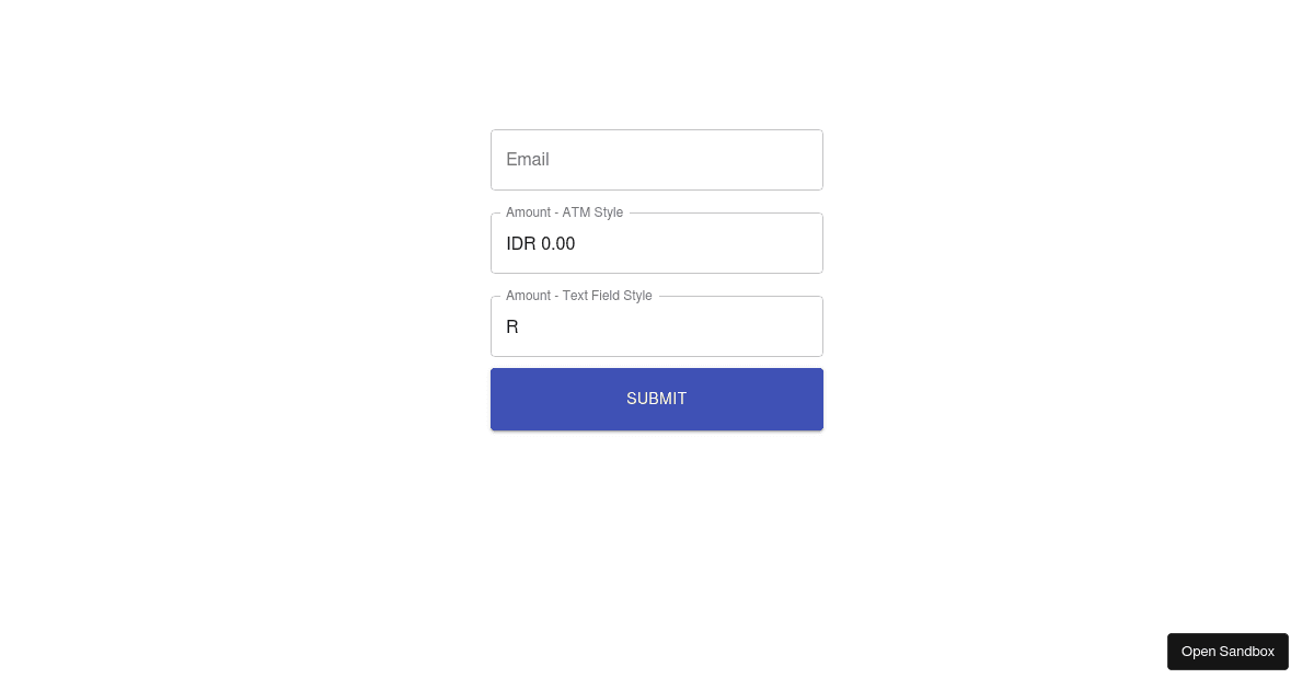 Material-UI Currency Fields with Formik (forked) - Codesandbox