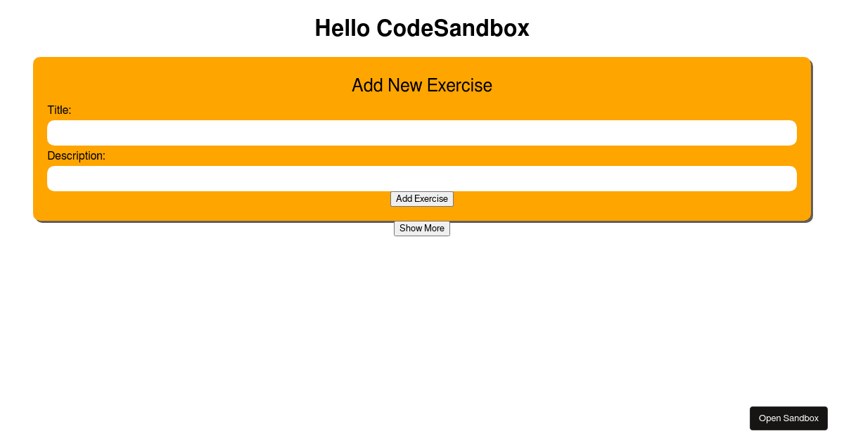 react - Codesandbox