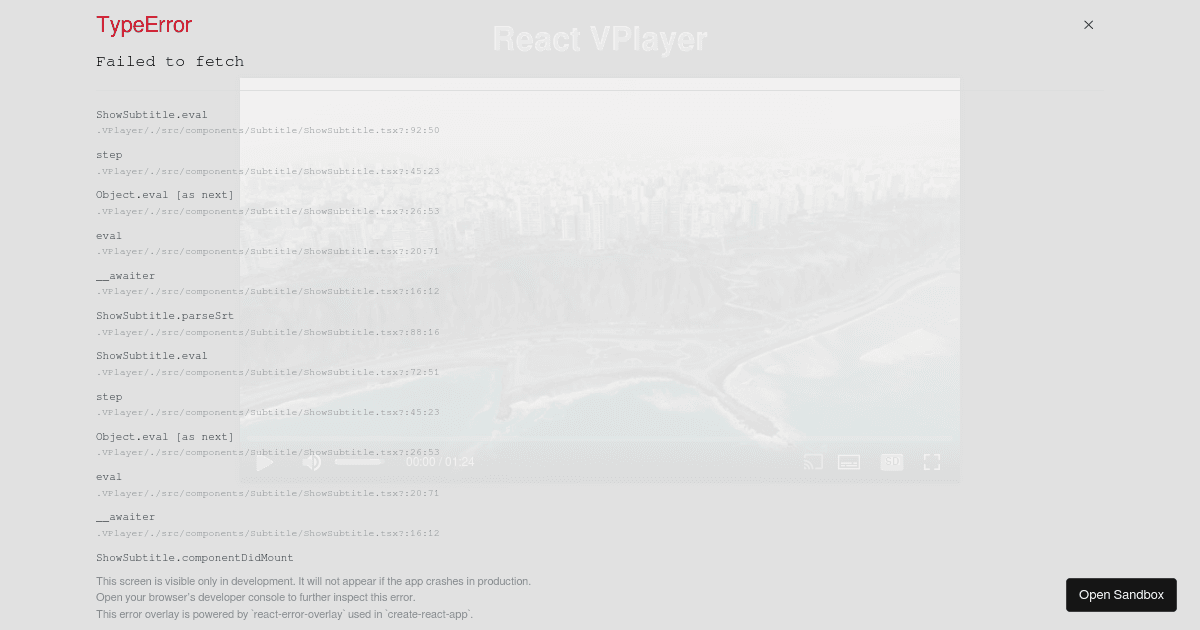 React Video Player (forked) - Codesandbox