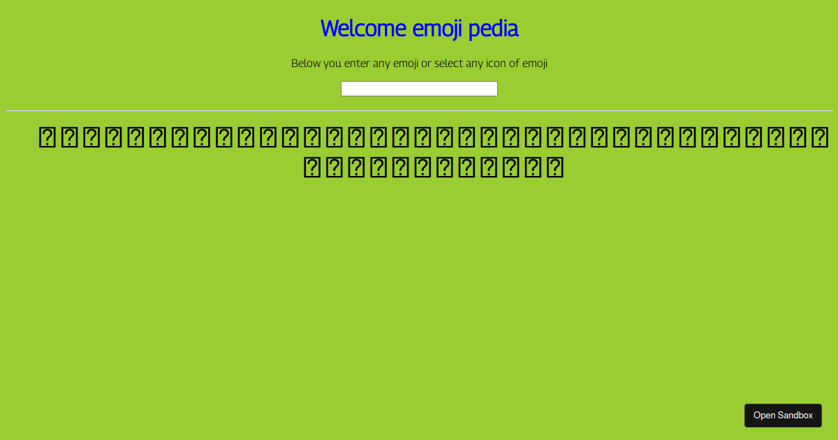 Explain emoji Codesandbox