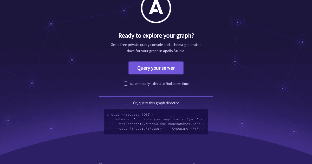 Apollo Server - Codesandbox
