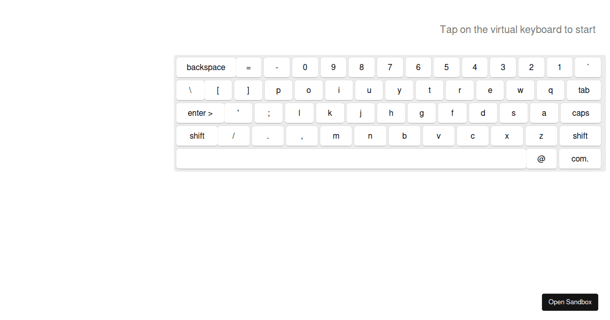 keyboard bug - Codesandbox