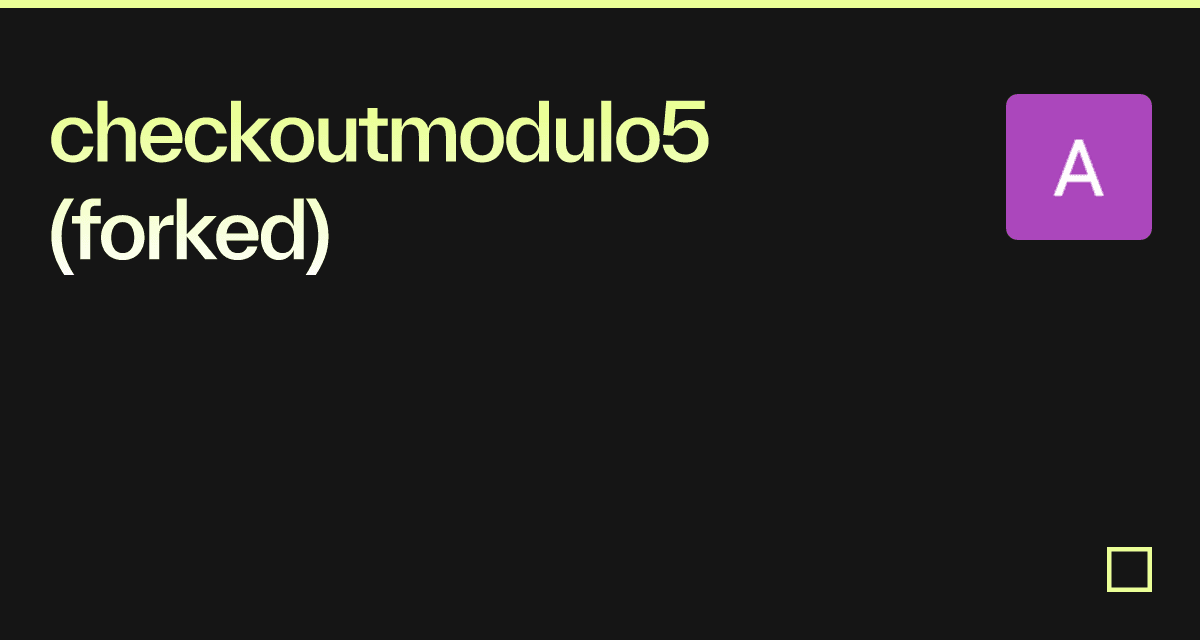 checkoutmodulo5 (forked) - Codesandbox