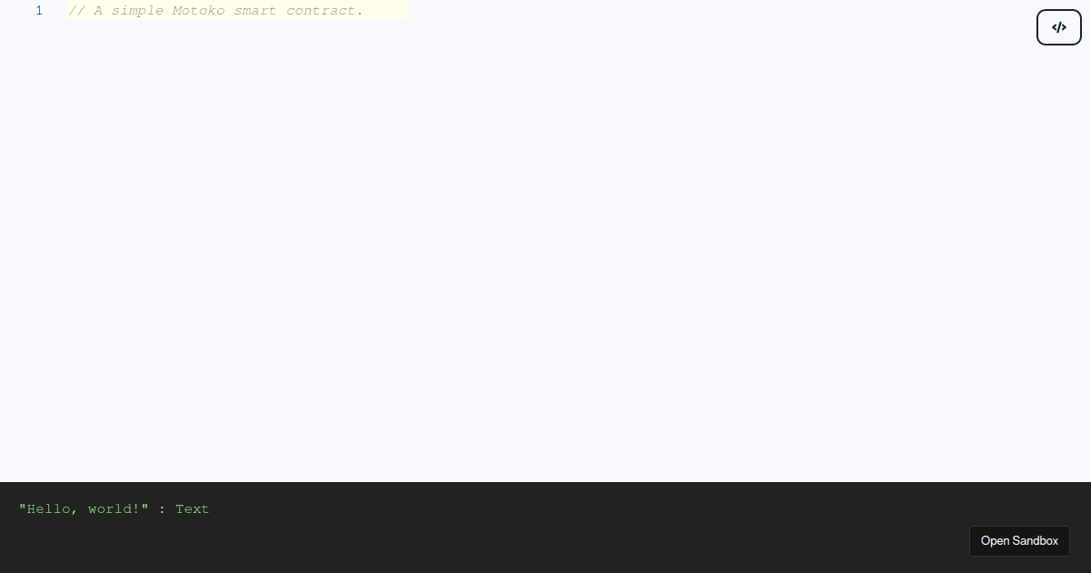 motoko - Codesandbox