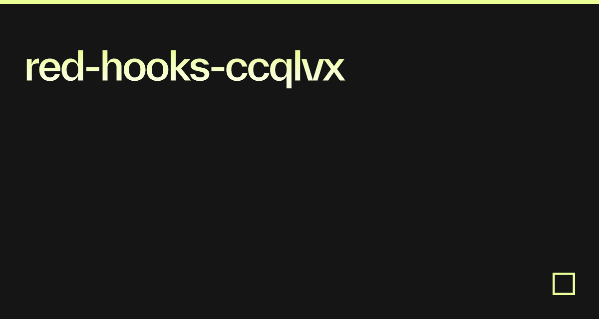 redhooksccqlvx Codesandbox