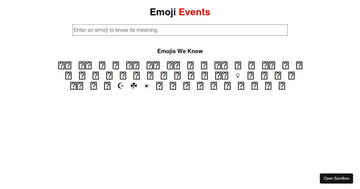emoji interpreter - Codesandbox