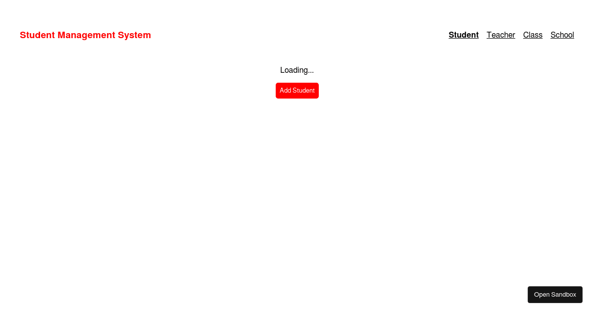 Student Management System - Codesandbox