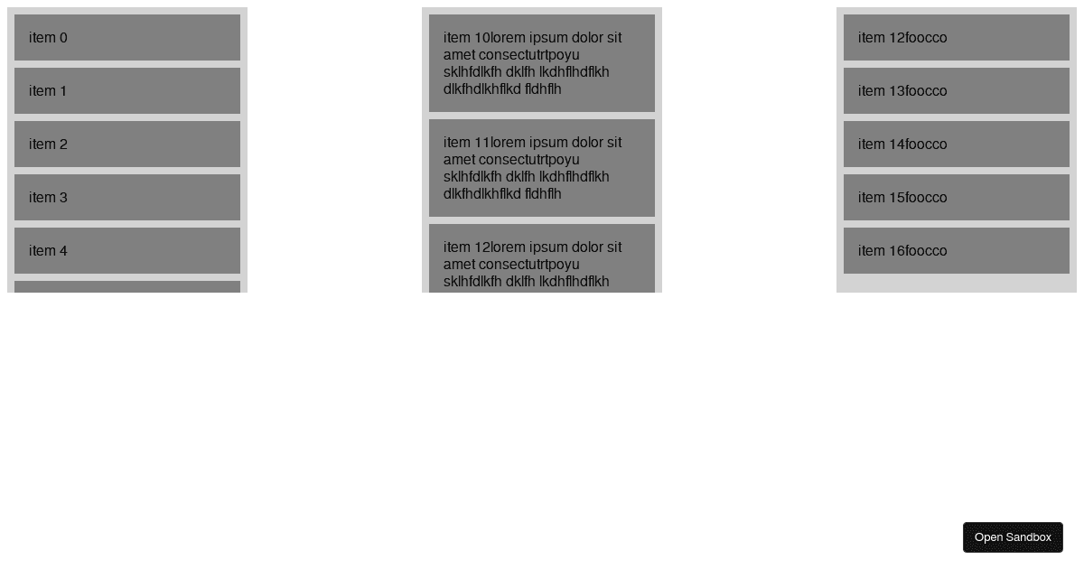 vertical list with multiple drop targets (forked) - Codesandbox