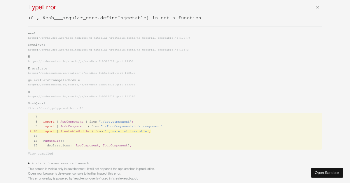 Angular Material TodoApp example (forked) - Codesandbox