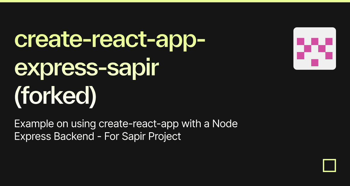 create-react-app-express-sapir-forked-codesandbox