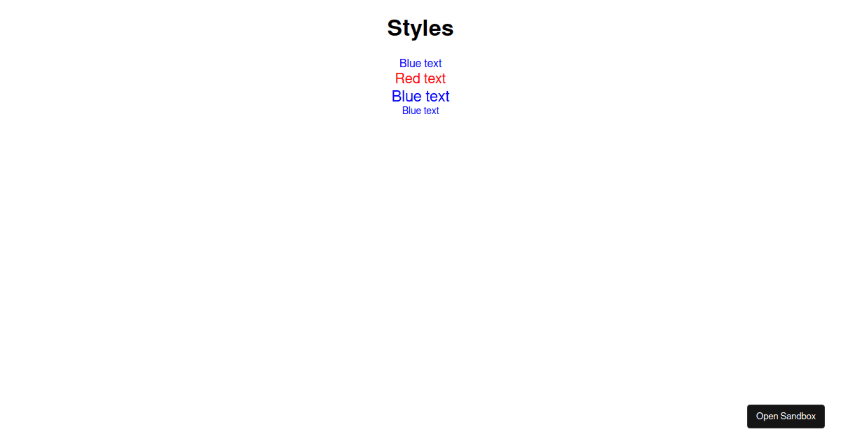 styles - Codesandbox