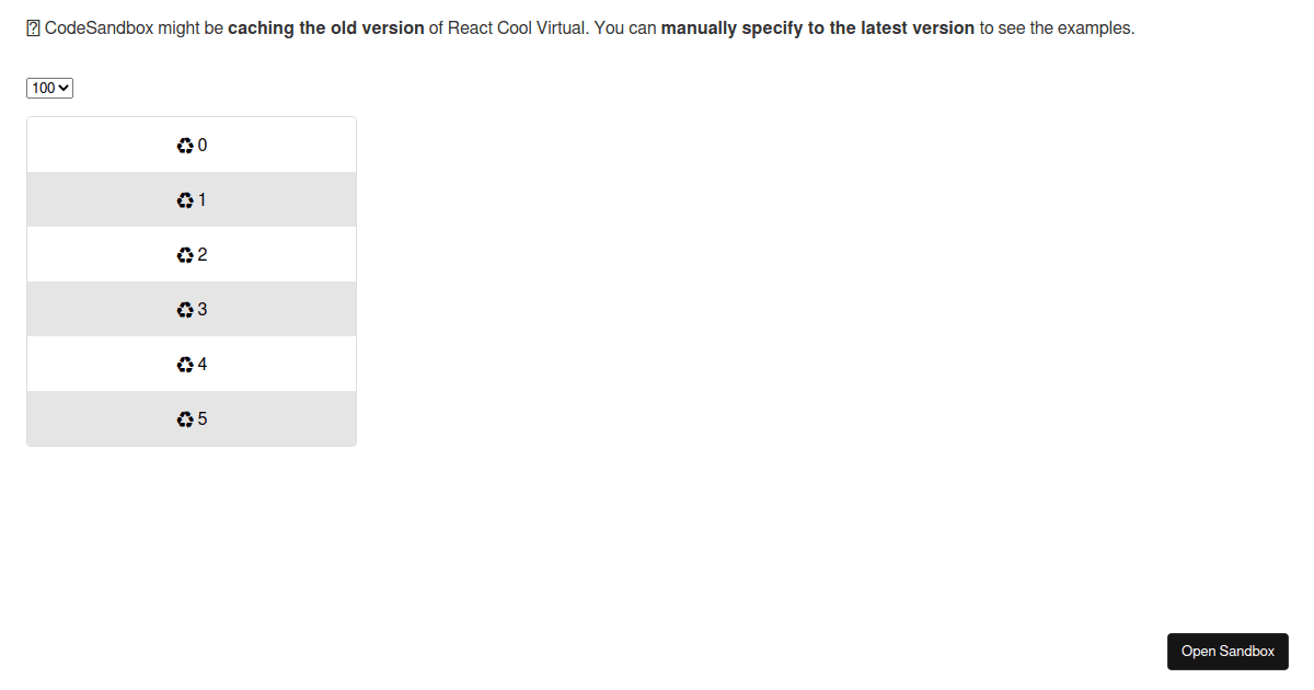 RCV - Filter Items - Codesandbox