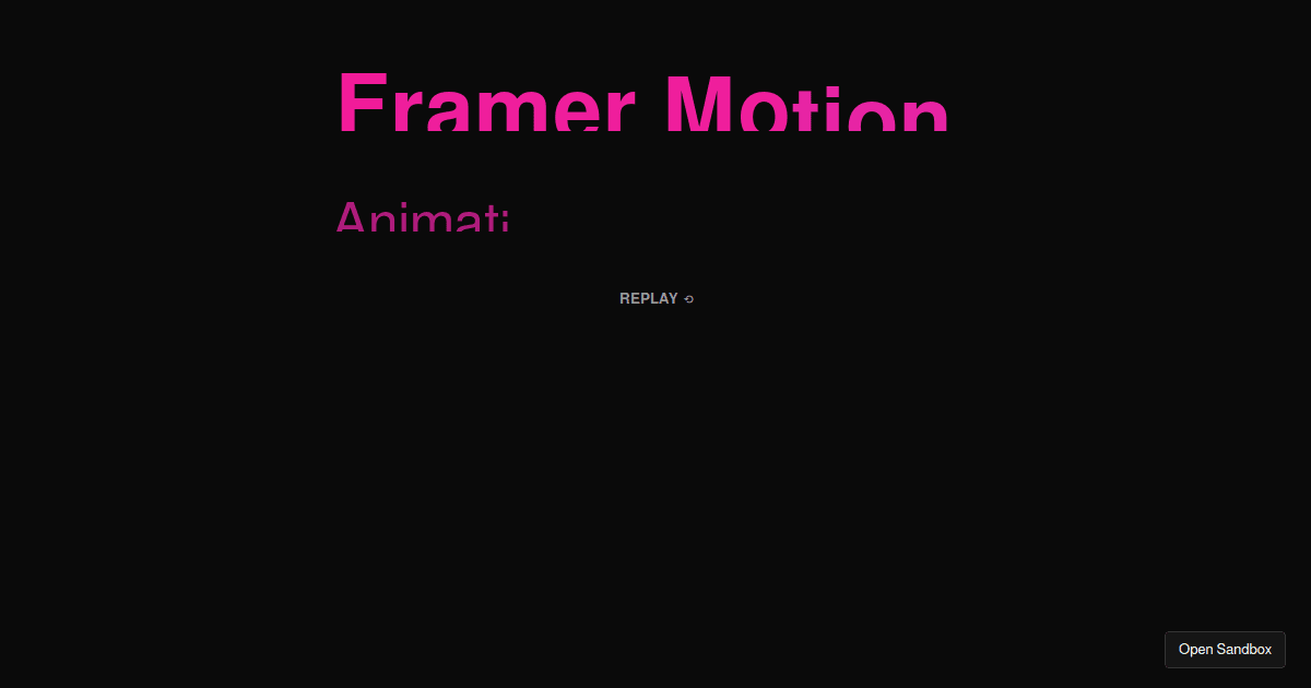 framer motion typing text animation