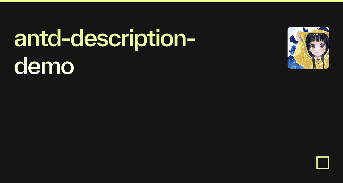 antd-description-demo - Codesandbox