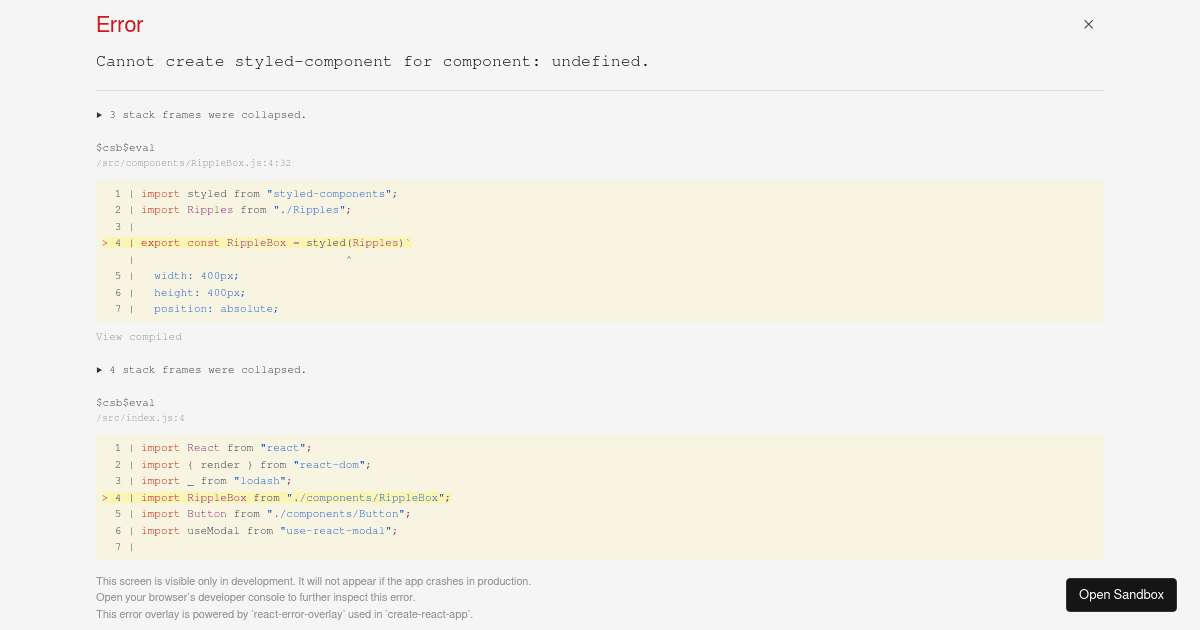 useModal - Codesandbox