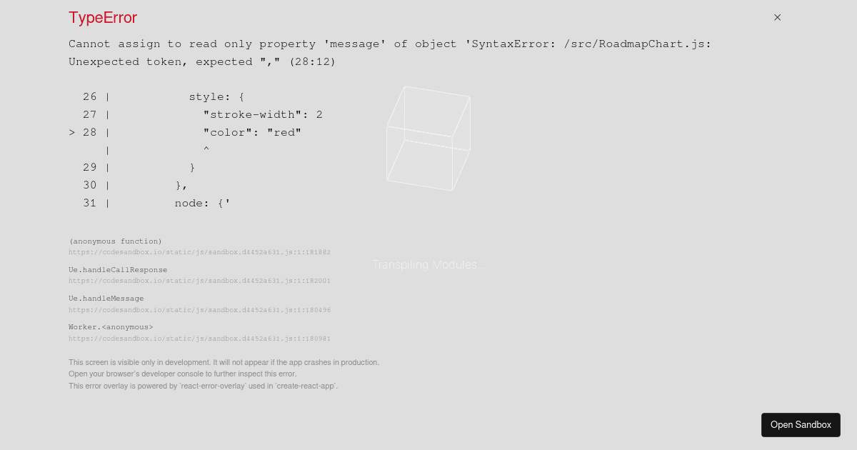 Roadmap js (forked) - Codesandbox