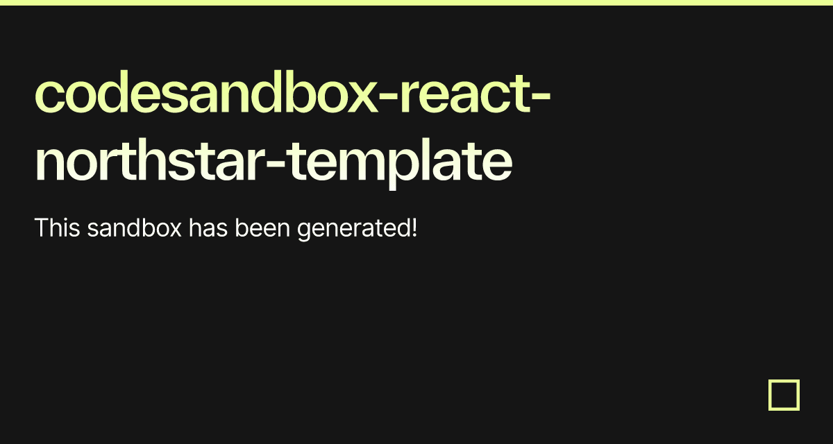 codesandbox-react-northstar-template - Codesandbox