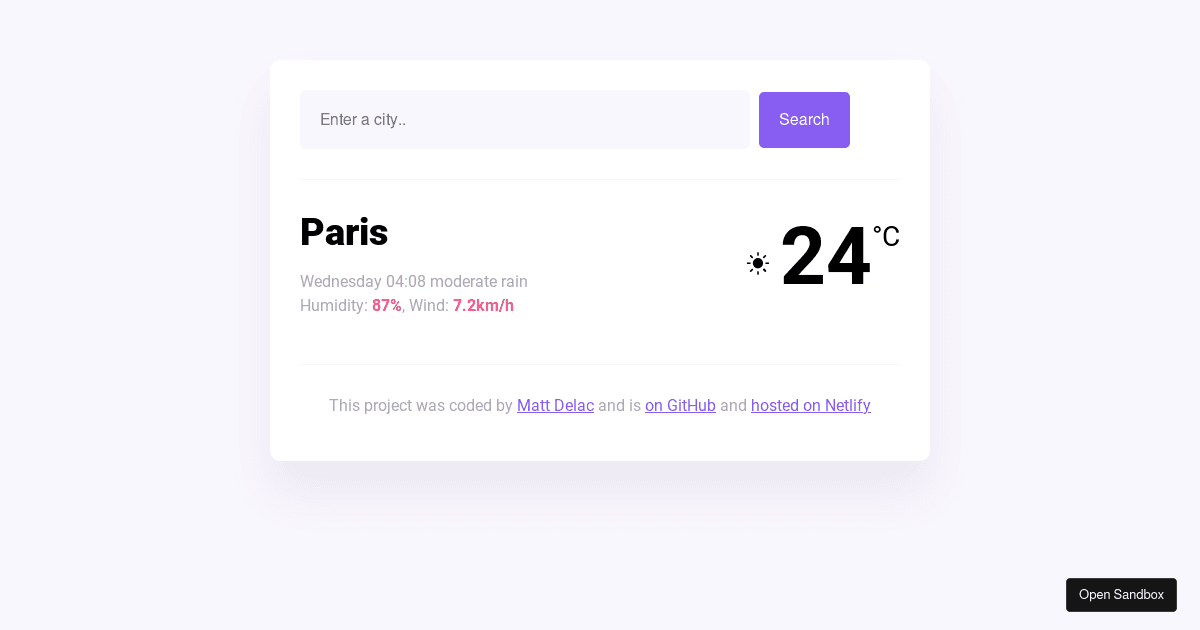 HTML/CSS to JS Challenge (forked) - Codesandbox