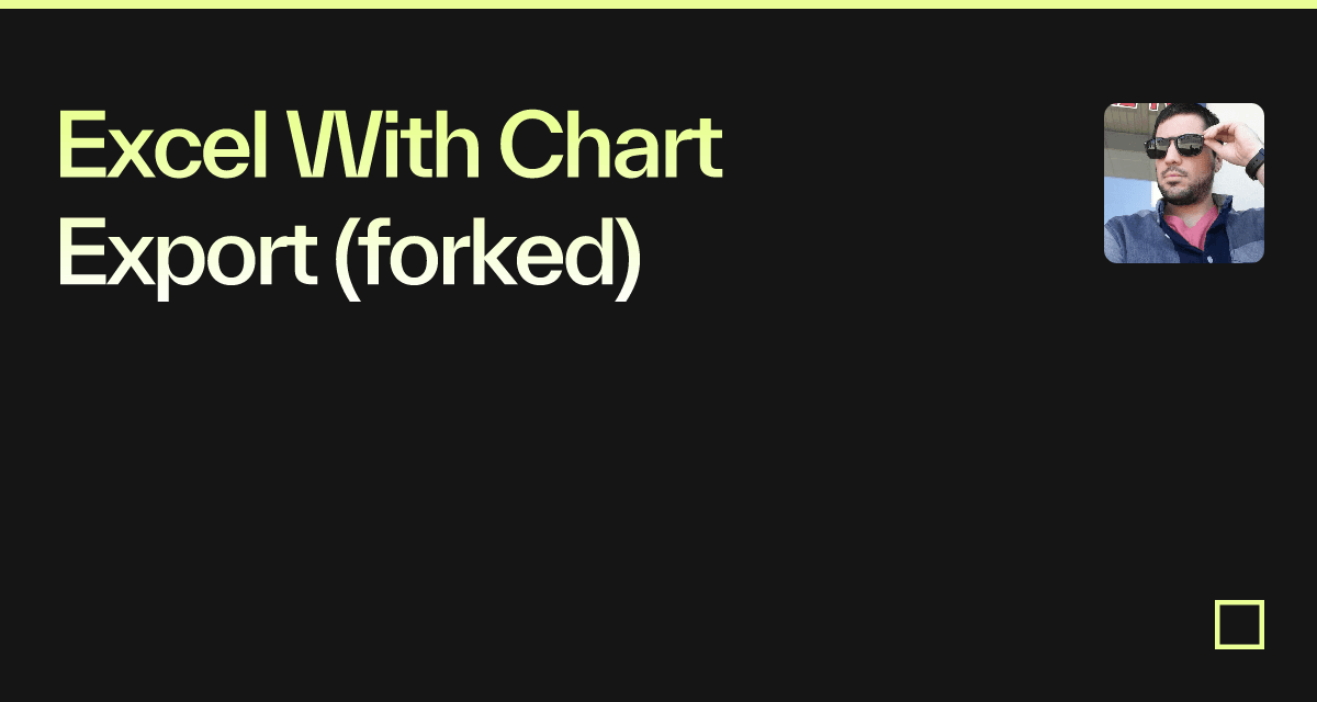 Excel With Chart Export (forked) - Codesandbox
