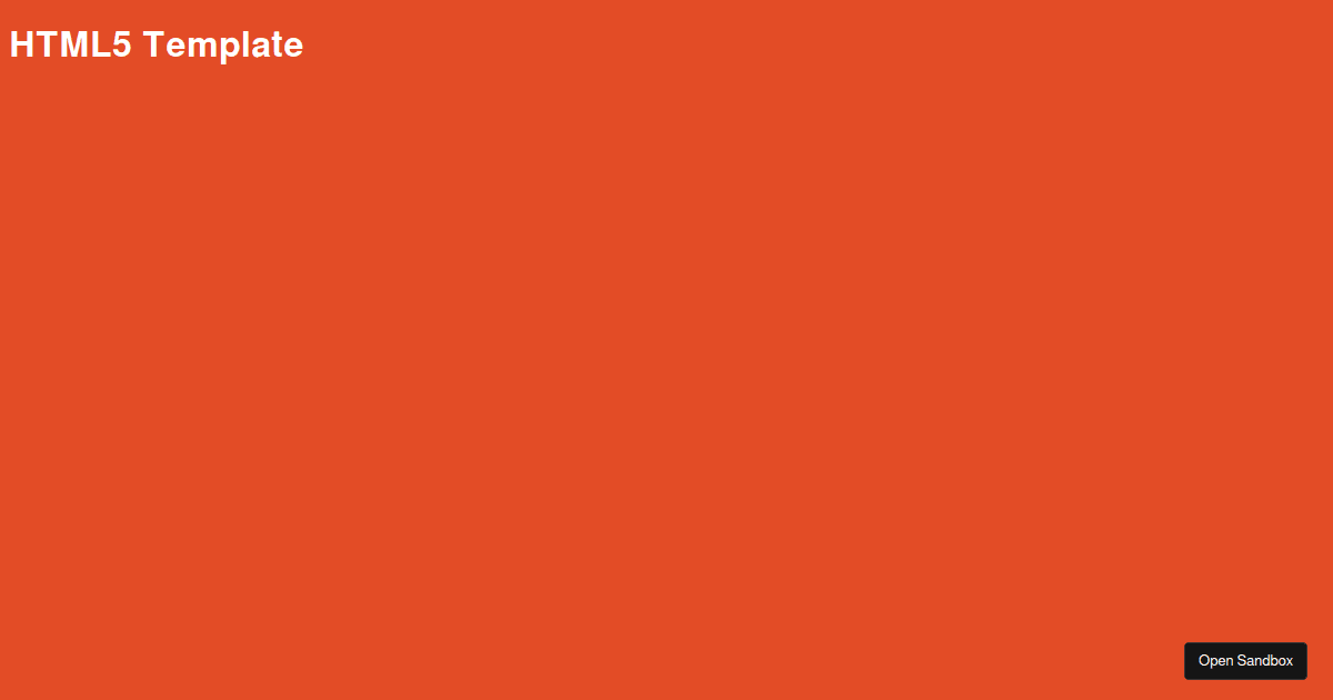 HTML5 Skeleton - Codesandbox