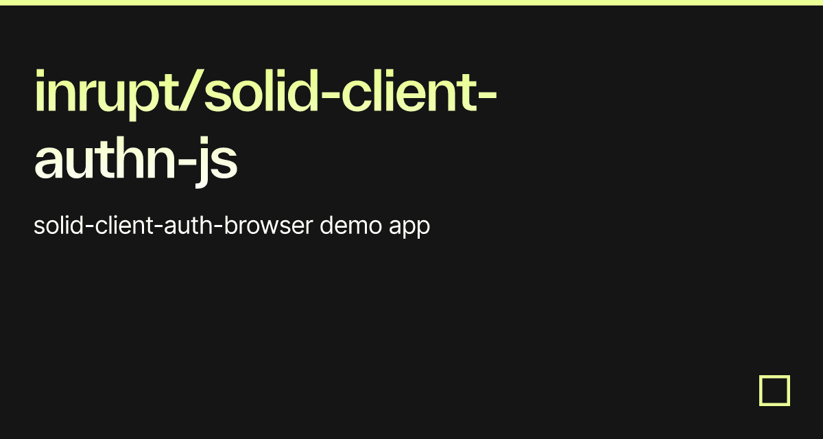 Solid client auth browser demo Codesandbox