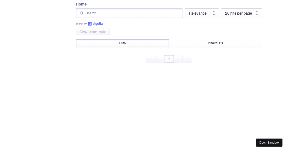 Hooks example Codesandbox