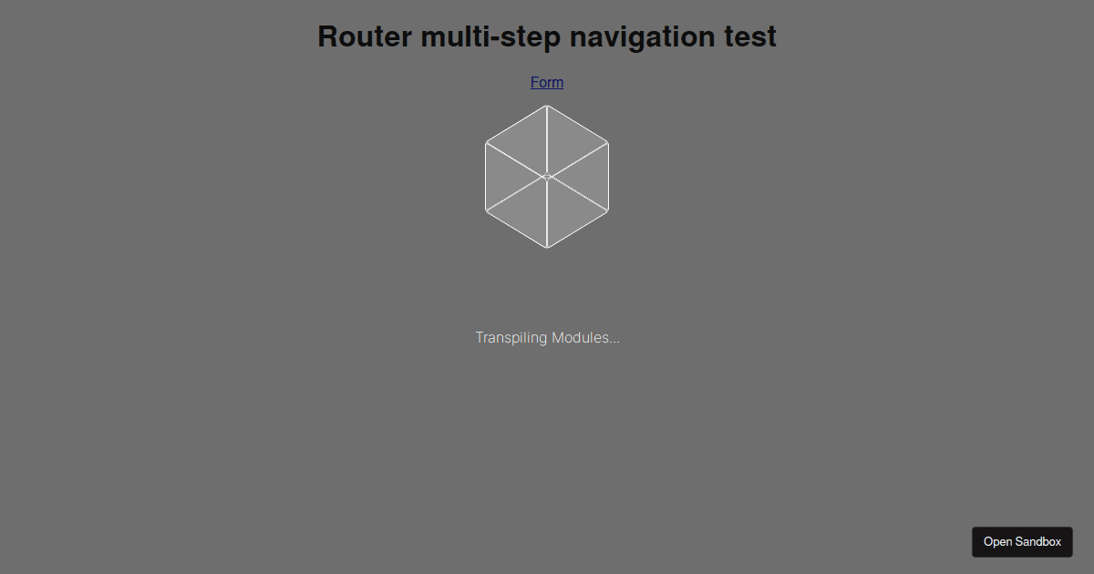 multi-step form with router and validation (forked) - Codesandbox